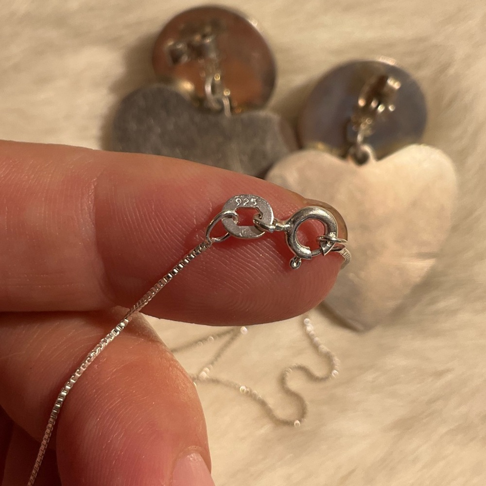 Sterling Silver Puffy Heart SET - Picture 8 of 11